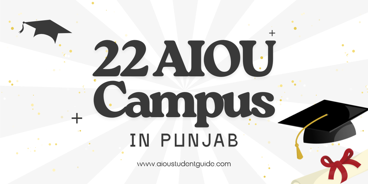 Main Allama Iqbal Open University regional offices and campuses across Punjab