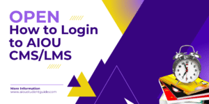 How to login to AIOU CMS and LMS step-by-step guide for students